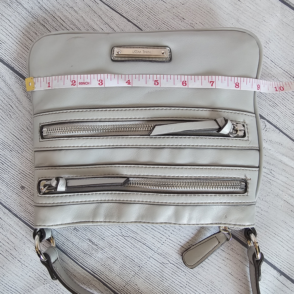 Y2K Nine West Light Gray Crossbody Bag - Picture 12 of 13